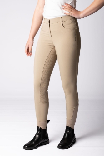 Bryczesy damskie Harry's Horse San Lukas w kolorze taupe widczone z przodu