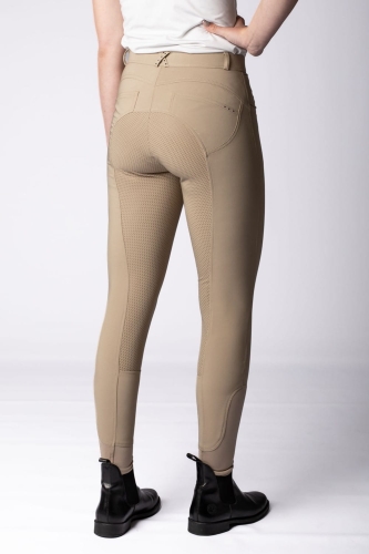 Bryczesy damskie Harry's Horse San Lukas w kolorze taupe widoczne z tyłu