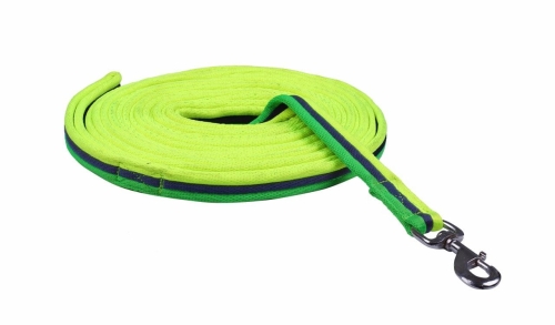 Lonża dla konia API 3 Color żółto-granatowo-zielona