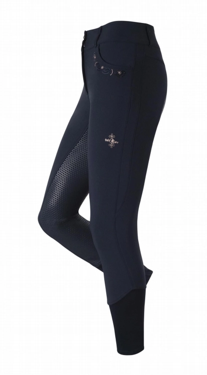 Granatowe bryczesy damskie Daisy Chic Rosegold