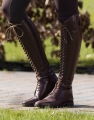 HKM Oficerki sznurowane Standard LACE Brązowe