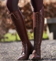 HKM Oficerki sznurowane Standard LACE Brązowe