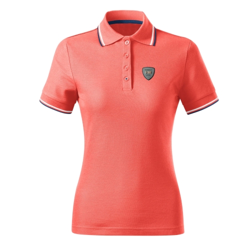 Koszulka jeździecka damska Horsenjoy Sport Focus w kolorze łososiowym