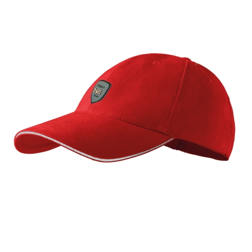 Czapeczka z daszkiem jeździecka Horsenjoy Sport Focus w kolorze czerwonym