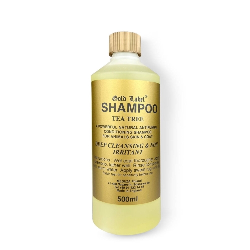 Szampon dla koni z olejkiem z drzewa herbacianego Gold Label Tea Tree Oil Shampoo 500ml
