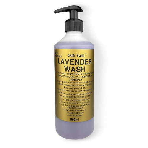 Płyn do mycia koni bez spłukiwania Gold Label Lavender Wash 500ml