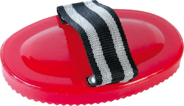 Zgrzebło plastikowe ząbkowane York w  kolorze czerwonym