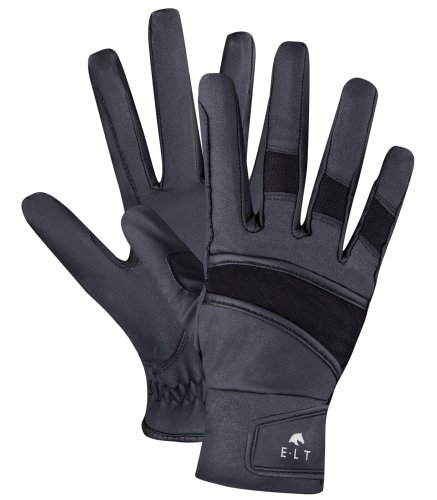 Rękawiczki jeździeckie zimowe ELT Magnetize Winter w kolorze czarnym