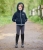 Oficerki dziecięce jeździeckie ELT Portland Junior w kolorze czarnym zaprezentowane przez modelkę