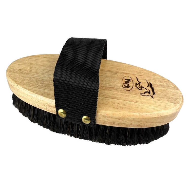 Szczotka dla konia z końskiego włosia York  Woody 19,5 cm
