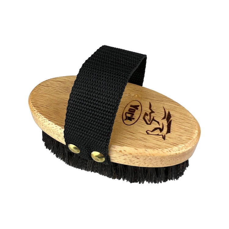 Szczotka dla konia z końskiego włosia York Junior Woody 12,5 cm