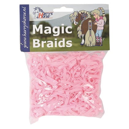 Różowe gumki do zaplatania grzywy Harry's Horse Magic