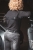 Bryczesy chłopięce jeansowe Harry's Horse w kolorze szarym zaprezentowane przez modela widoczne z tyłu