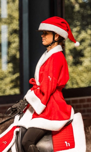 Czapka na kask świąteczna Horze Christmas w kolorze red