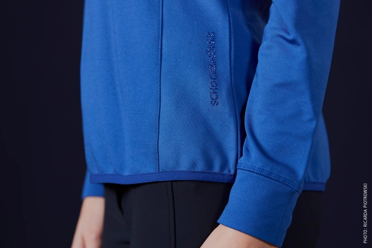 Bluzka jeździecka z kryształkami Schockemohle Antonia w kolorze luxury blue