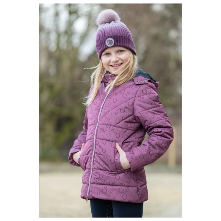 Kurtka do jazdy konnej dziecięca HKM Junior Alva w kolorze lilac