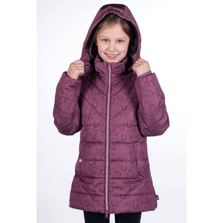 Kurtka jeździecka dziewczęca HKM Junior Alva w kolorze lilac
