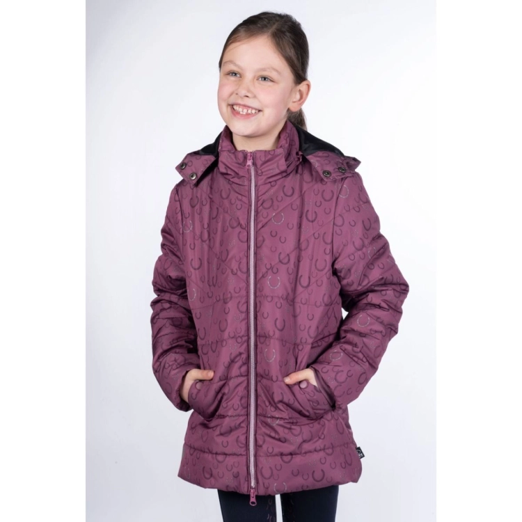 Parka jeździecka dla dziewczynki HKM Junior Alva w kolorze lilac