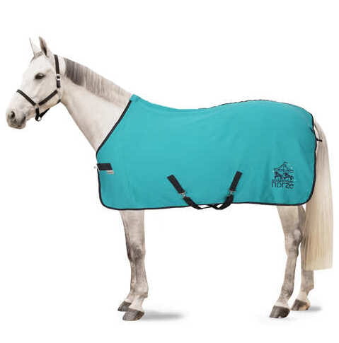 HORZE derka polarowa CAROUSEL Green Blue Slate