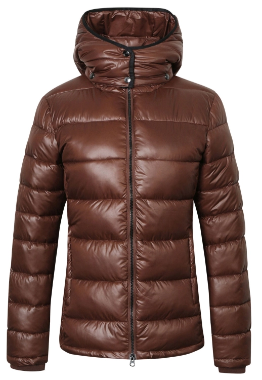 Kurtka jeździecka damska Covalliero w kolorze oak brown widoczna z przodu