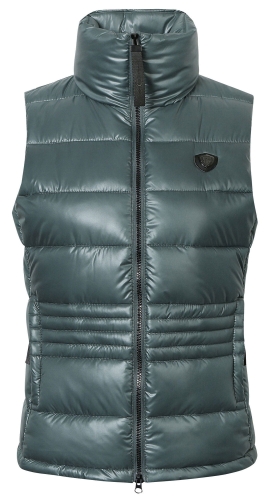 Kamizelka jeździecka Covalliero w kolorze zielonym widoczna z przodu