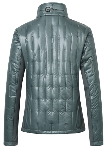 Kurtka jeździecka combi Covalliero w kolorze jade green widoczna z tyłu