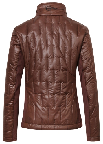 Kurtka jeździecka combi Covalliero w kolorze oak brown widoczna z tyłu