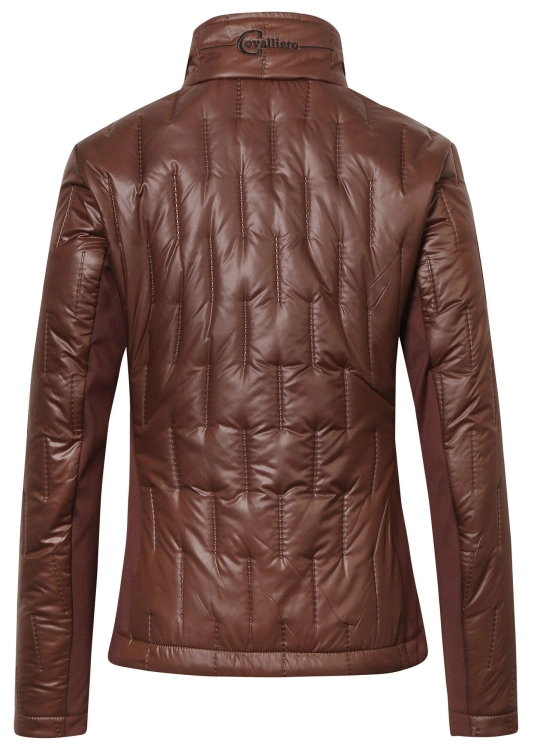 Kurtka jeździecka combi Covalliero w kolorze oak brown widoczna z tyłu