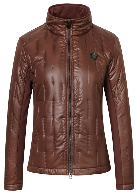 Kurtka jeździecka combi Covalliero w kolorze oak brown widoczna z przodu