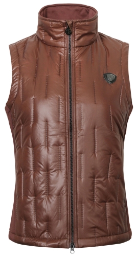 Kamizelka jeździecka Covalliero Combi w kolorze brązowym widoczna z przodu