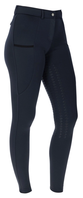 Bryczesy zimowe Covalliero Termo w kolorze dark navy widoczne z przodu