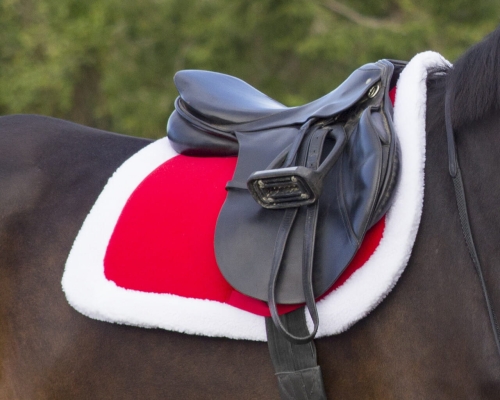 Czaprak świąteczny QHP Christmas w kolorze red