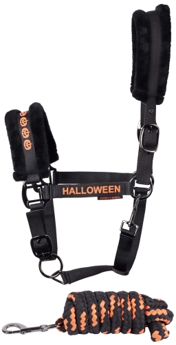 Zestaw Halloweenowy kantar z futerkiem i uwiązem Harry's Horse