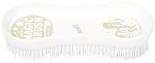Miękka szczotka dla koni Magic Brush soft w kolorze białym