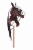 Koń Hobby Horse HKM w kolorze brązowo-białym w łatki