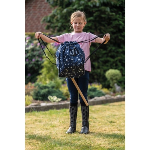 HKM plecaczek do transportu HOBBY HORSE navy blue with stars design