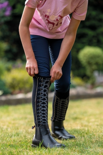 HKM Podkolanówki dziecięce HOBBY HORSE black