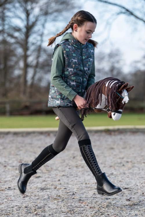 Podkolanówki dziecięce do Hobby Horse HKM w kolorze czarnym