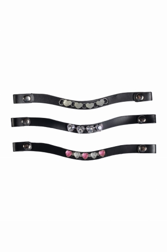 Naczółki dla Hobby Horse HKM komplet w kolorze  rose/silver