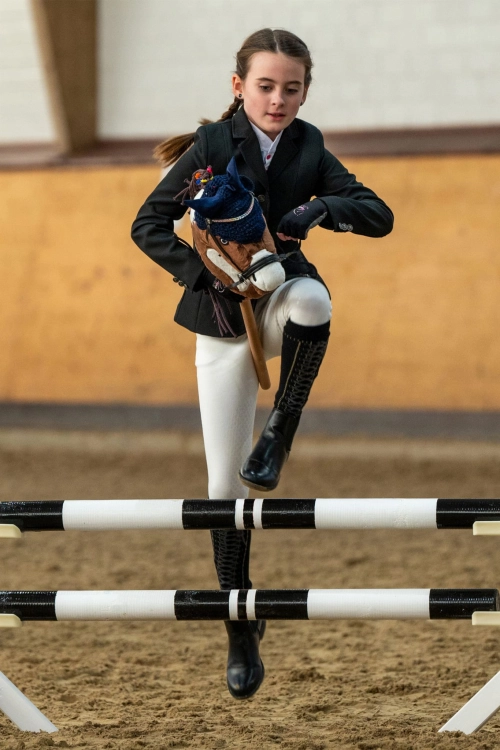 Rękawiczki do hobby horsingu HKM Junior w kolorze czarno-szarym