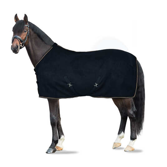 Derka polarowa Horze Kiel w kolorze Dark Navy na koniu