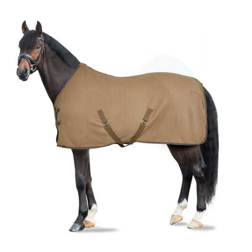 Derka polarowa Horze Kiel w kolorze Light Brown na koniu