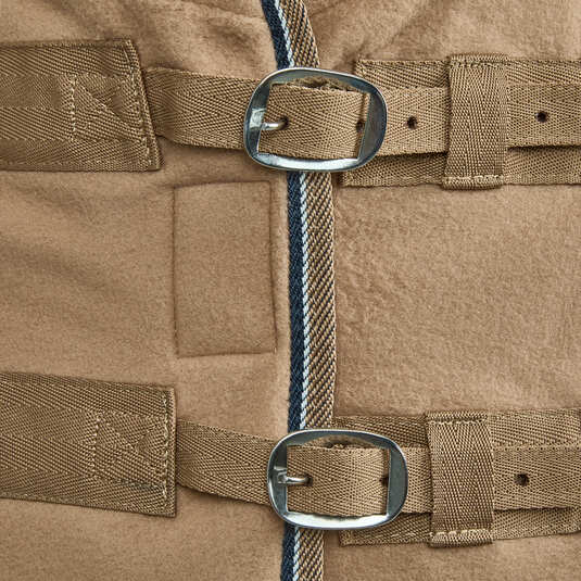 Derka polarowa Horze Kiel w kolorze Light Brown klamry z przodu