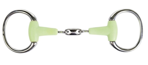 Wędzidło jabłkowe oliwkowe podwójnie łamane 18mm HKM