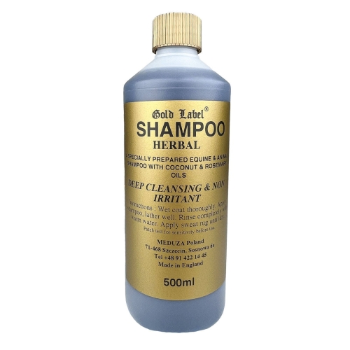 Ziołowy szampon dla koni i zwierząt Gold Label Herbal Shampoo 500ml