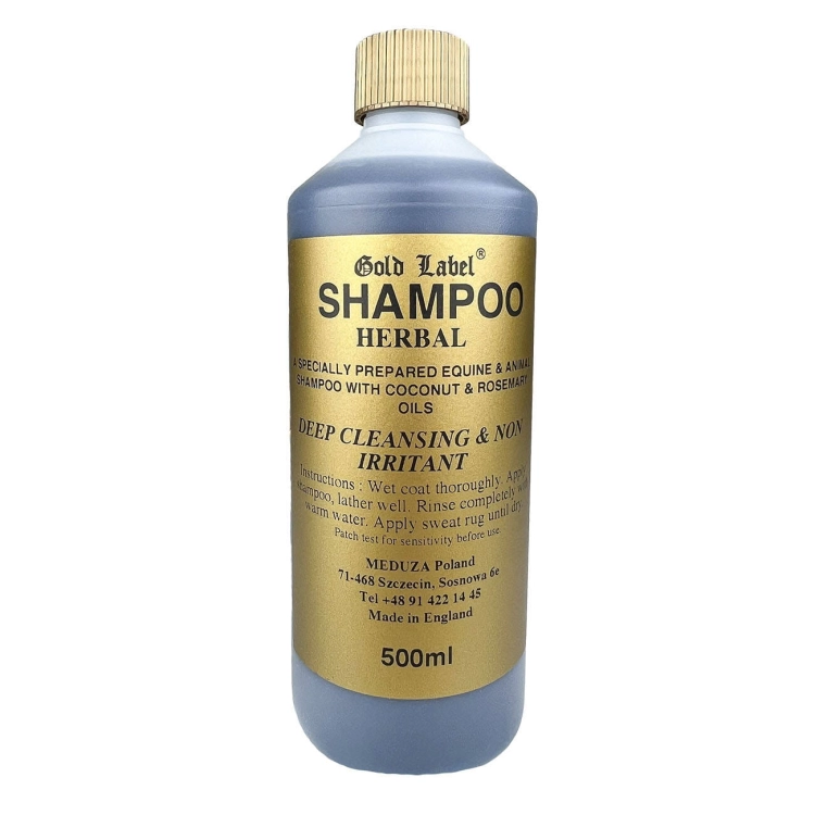 Ziołowy szampon dla koni i zwierząt Gold Label Herbal Shampoo 500ml
