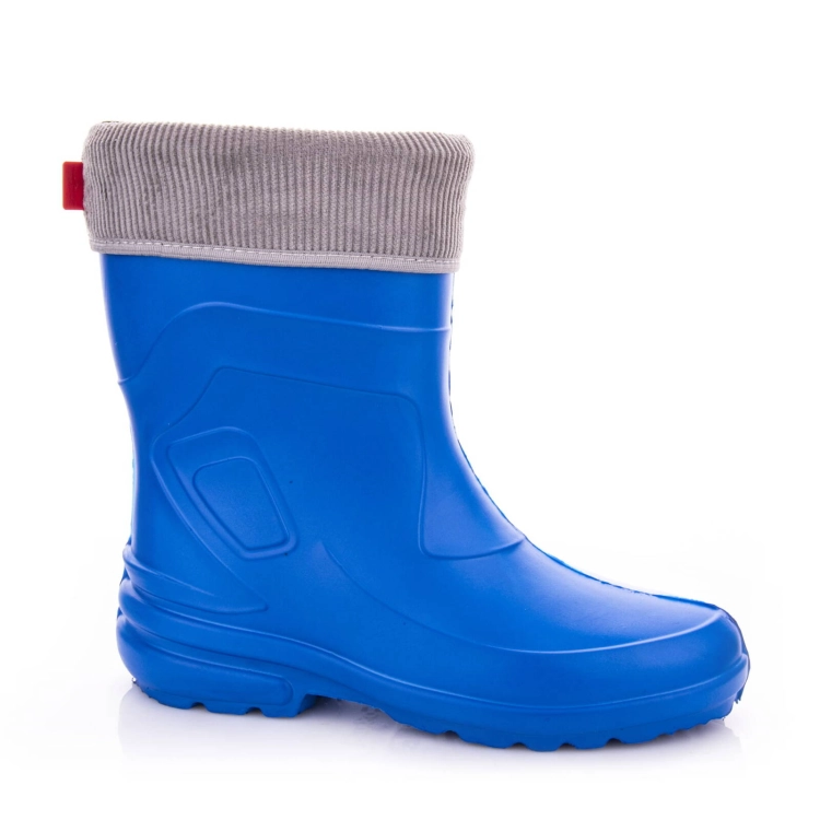 Niebieskie buty stajenne York Jessy widoczne z boku