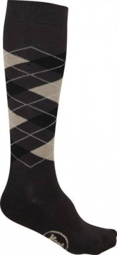 Podkolanówki jeździeckie York Karo w kolorze brązowo-czarnym