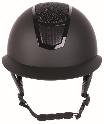 Kask jeździecki z szerokim daszkiem Harry's Horse Mont Sparkle w kolorze czarnym