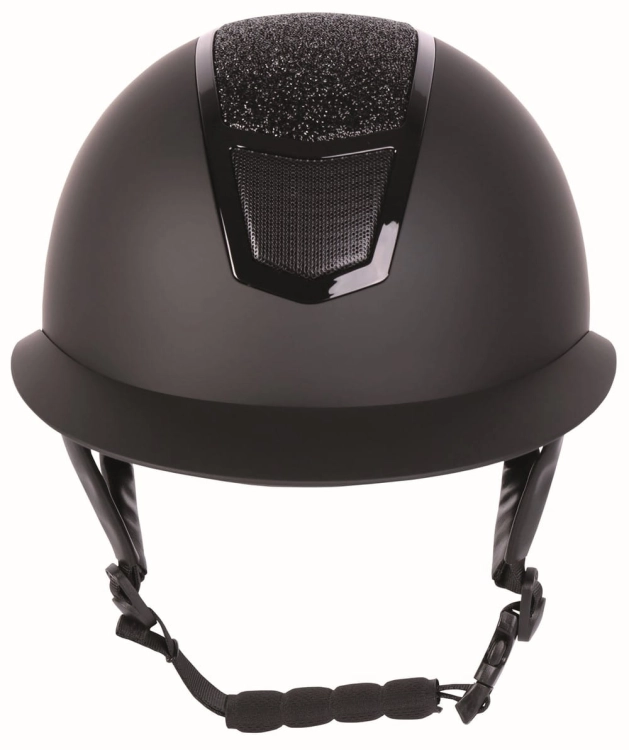 Kask jeździecki z szerokim daszkiem Harry's Horse Mont Sparkle w kolorze czarnym